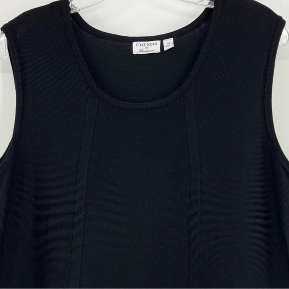 C’est Nous By Shoshanna Black/Blue Striped Knit Fit & Flare Dress 1X - Picture 3 of 7